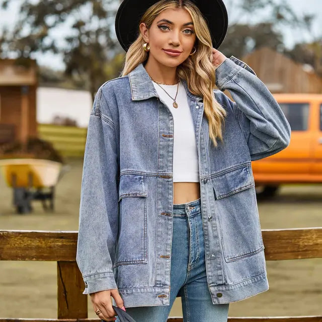 Veste en denim à manches longues Brina
