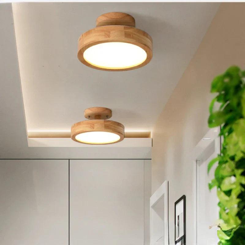 GlowFlow - Luminaires lumineux modernes en bois chaleureux