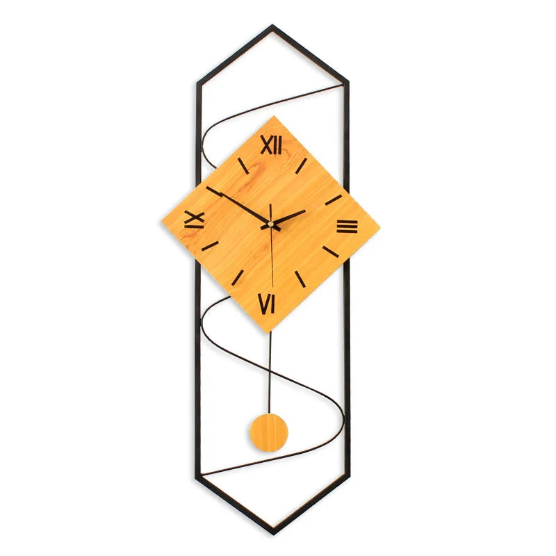 NordicTime Horloge Murale 3D – Design en Bois Élégant avec Grand Affichage Sophistiqué