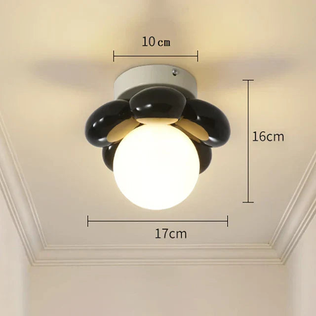 BloomGlow – Lampe de plafond moderne avec boule en verre