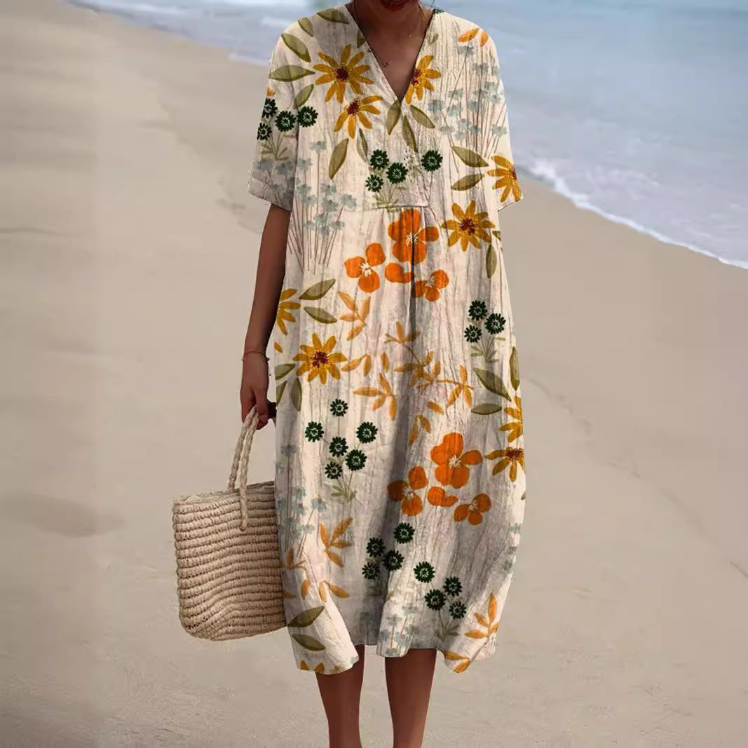 Robe Elvira à Fleurs – Colorée et Élégante en Un Seul