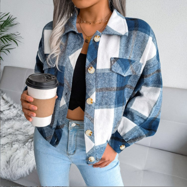 Cylie - Veste à carreaux confortable
