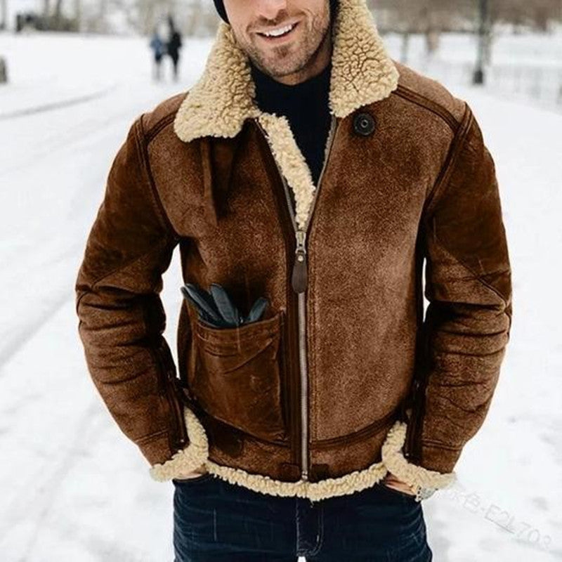 Luke - Veste en fausse fourrure avec zip