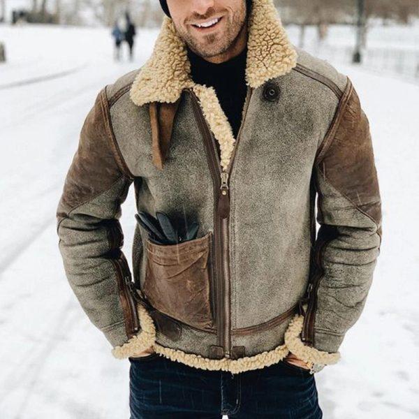 Luke - Veste en fausse fourrure avec zip