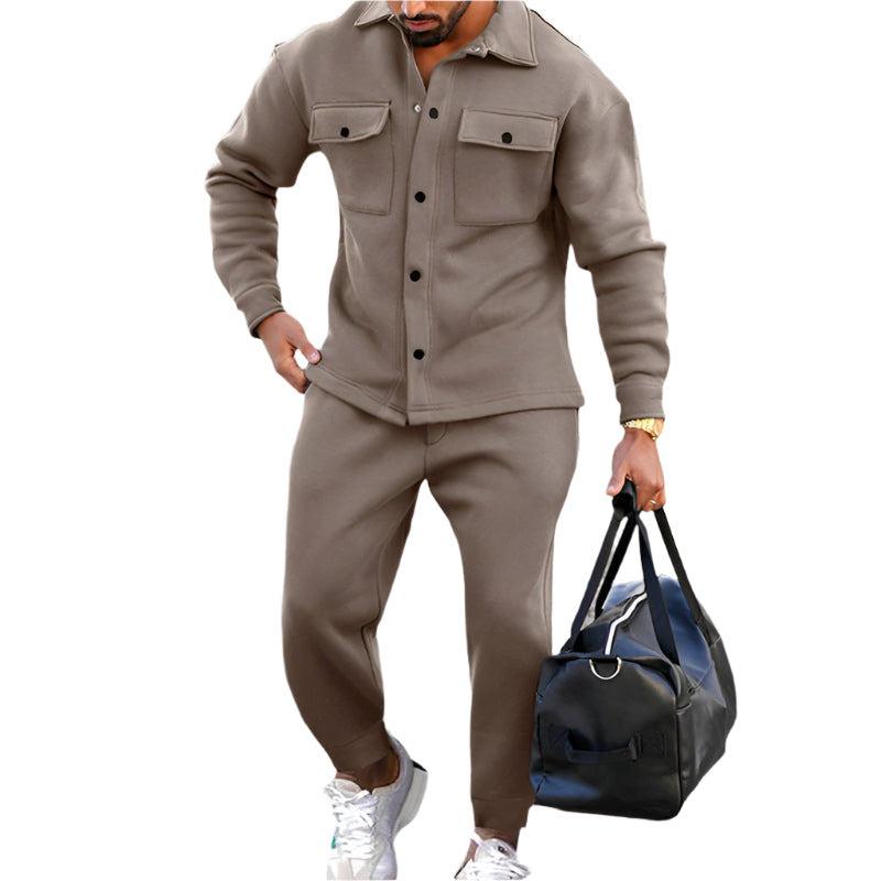 Ensemble Noah To-delt pour Hommes – Veste à Manches Longues et Pantalons avec Poches