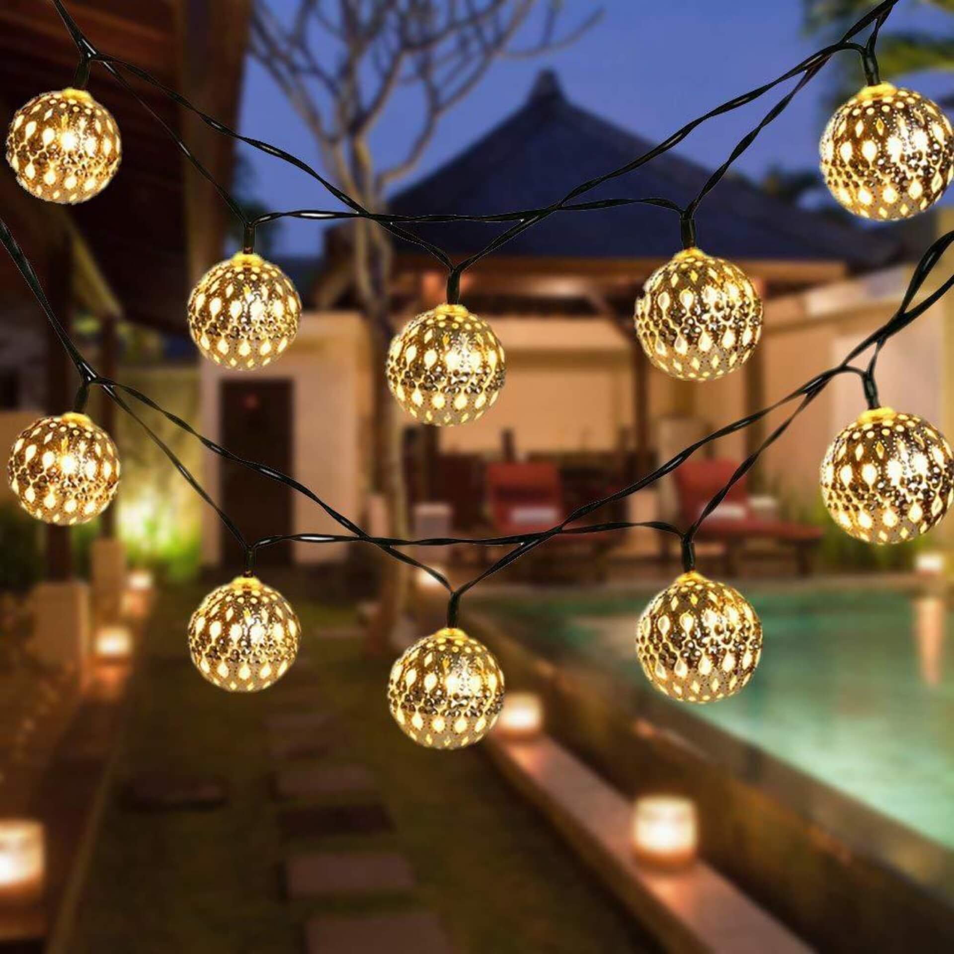SolarGlow - Bougie en boule élégante pour une ambiance extérieure