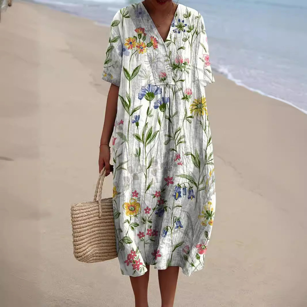 Robe Elvira à Fleurs – Colorée et Élégante en Un Seul
