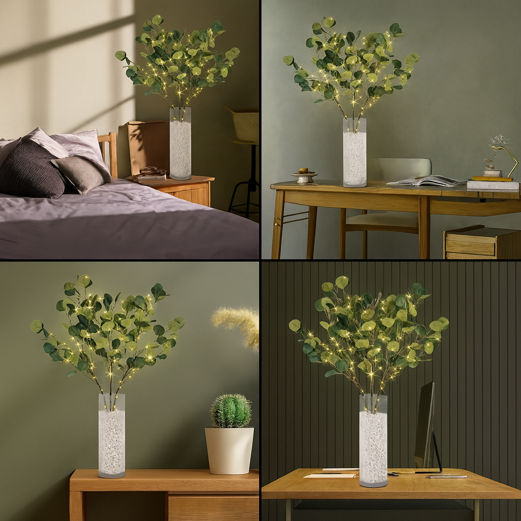 OliveLume - Lampe LED au design naturel en forme de branche d'olivier
