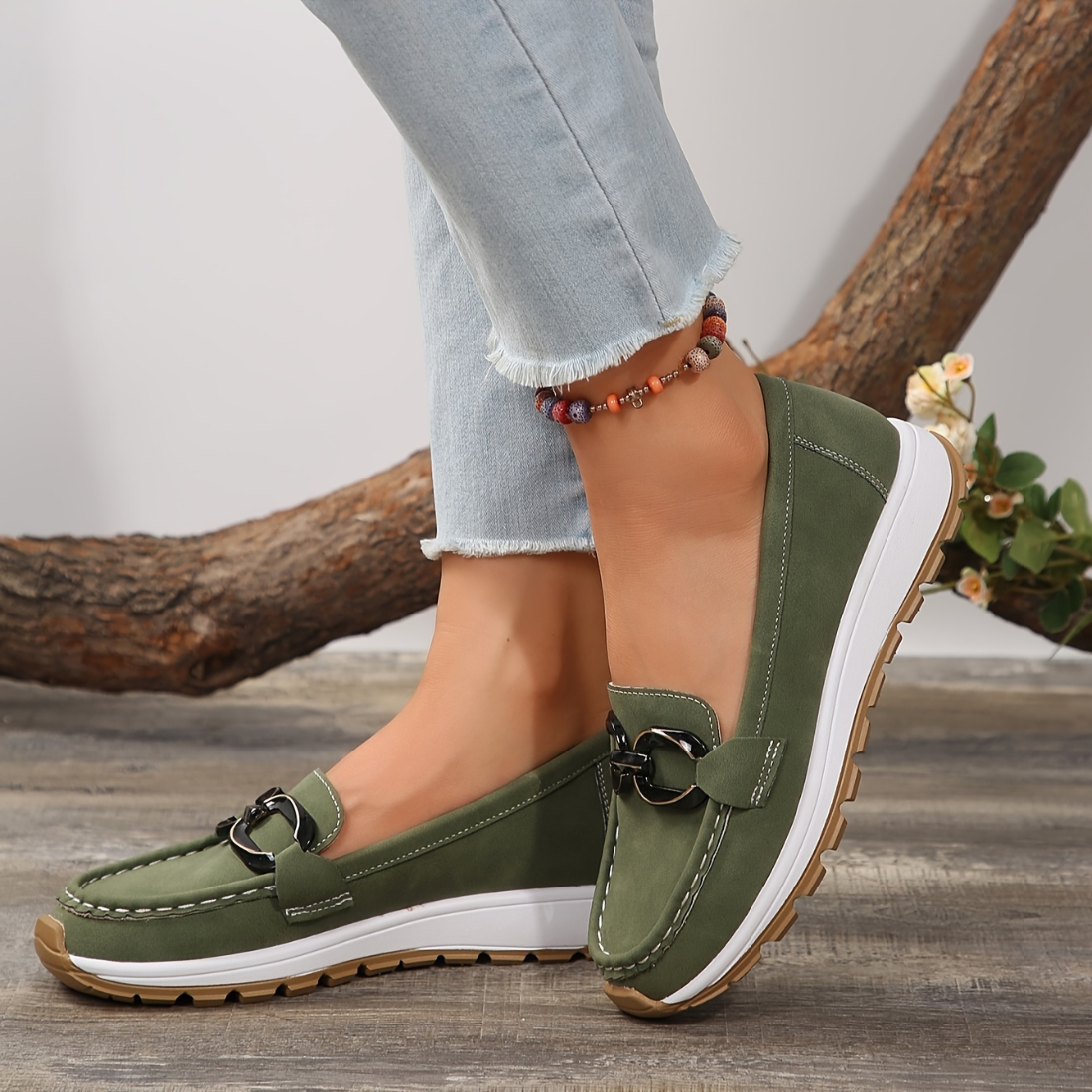 Rakel - Sneakers de cheville confortables avec boucle antidérapante