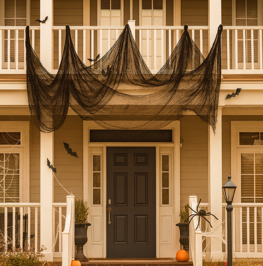 Filet d'Halloween PhantomWeb – Polyester noir pour intérieur & extérieur