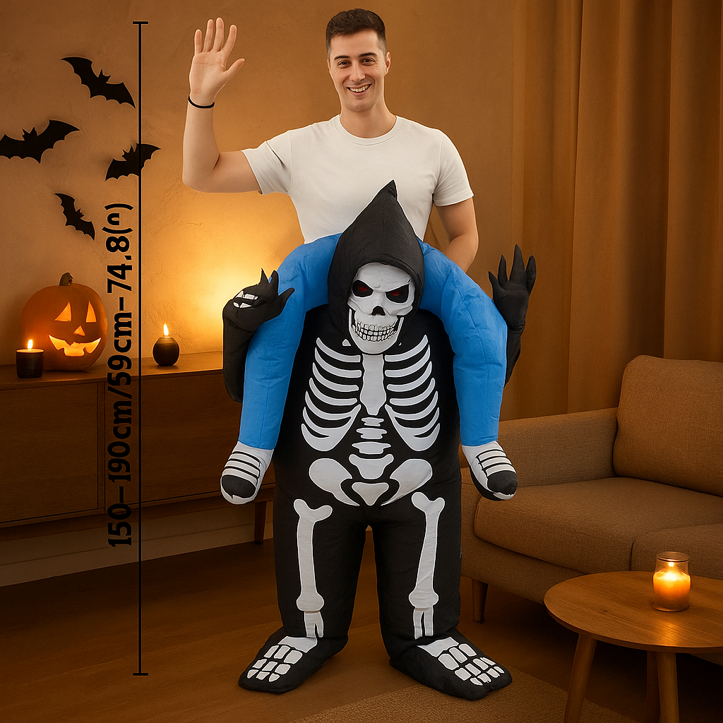PhantomX | Costume squelette gonflable pour les fêtes d'Halloween