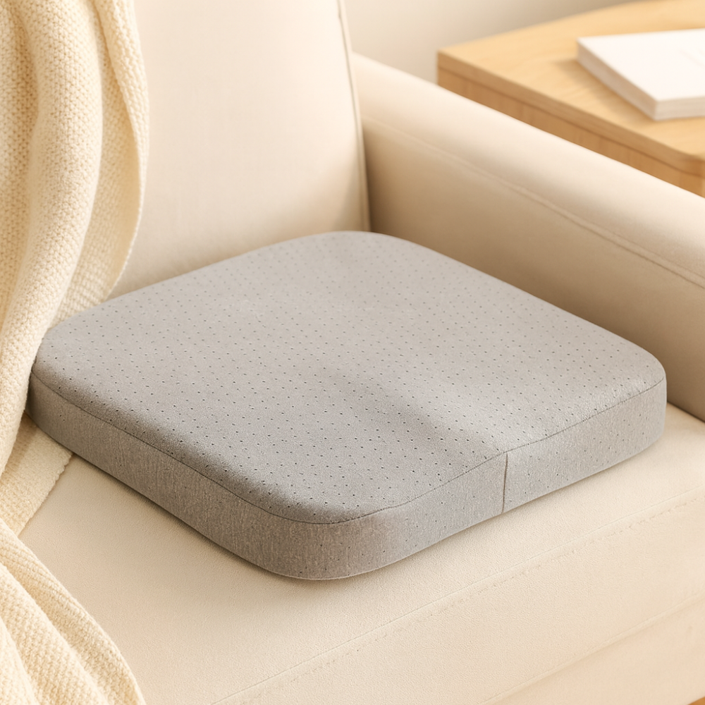 PosturaFlex | Coussin de siège ergonomique respirant en mémoire de forme