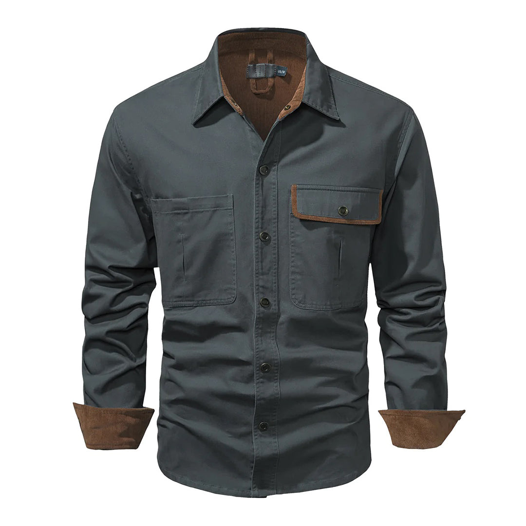Chemise à manches longues Oliver avec boutons et col structuré