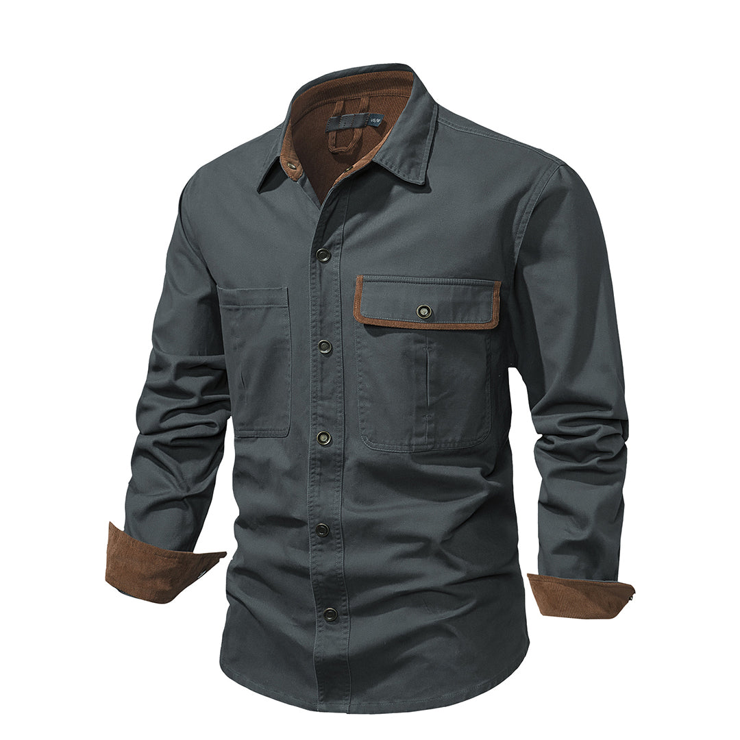 Chemise à manches longues Oliver avec boutons et col structuré