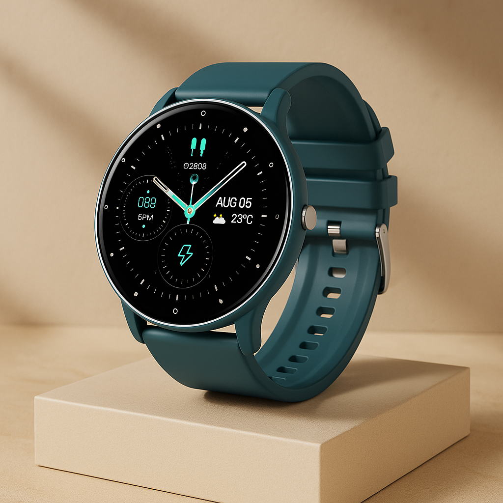 PulseSync | Montre connectée cardio avec surveillance cardiaque, notifications d'appels et de messages, et suivi de forme toute la journée