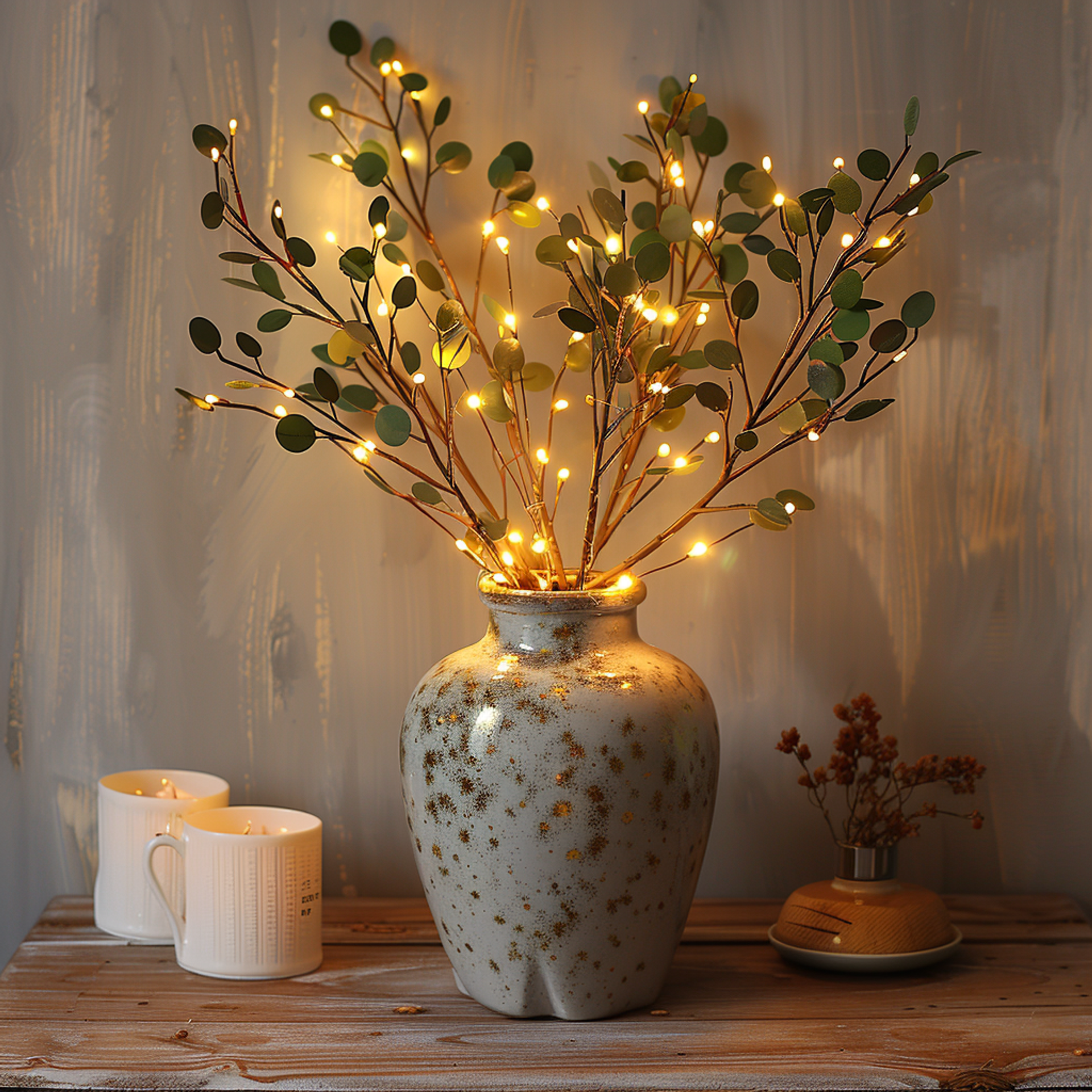 OliveLume - Lampe LED au design naturel en forme de branche d'olivier
