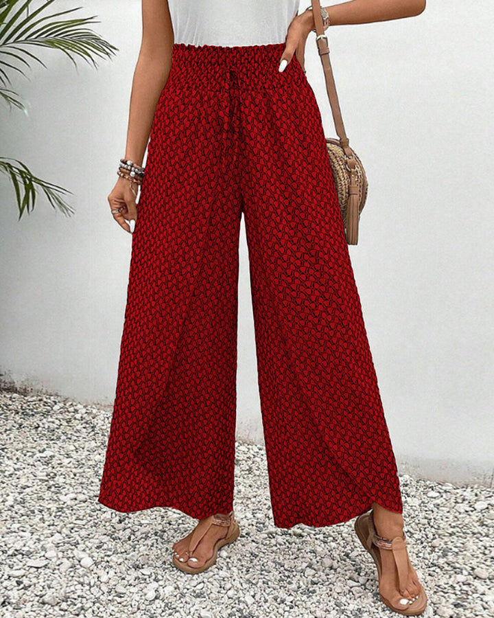 Pantalons larges Maja avec imprimé géométrique