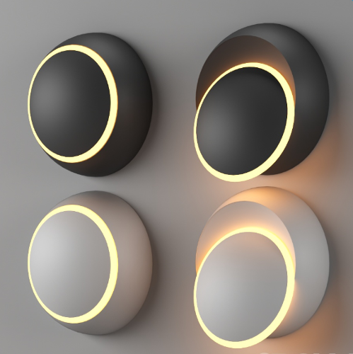 Lampes rotatives - Applique murale LED ronde moderne