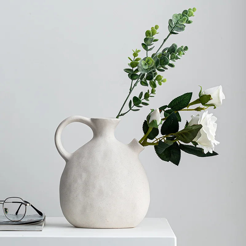 GlossyCharm - Vase en céramique texturée brillante