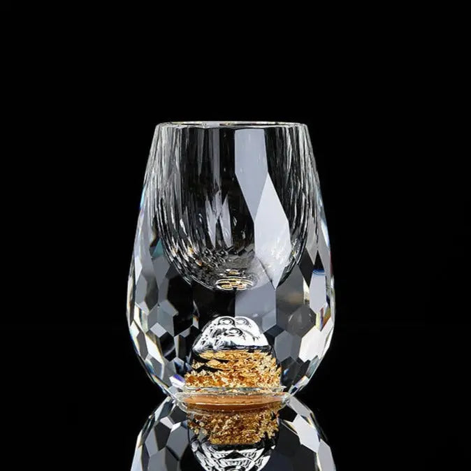 Auragold - Verre à shot Krystal avec vraies feuilles d'or