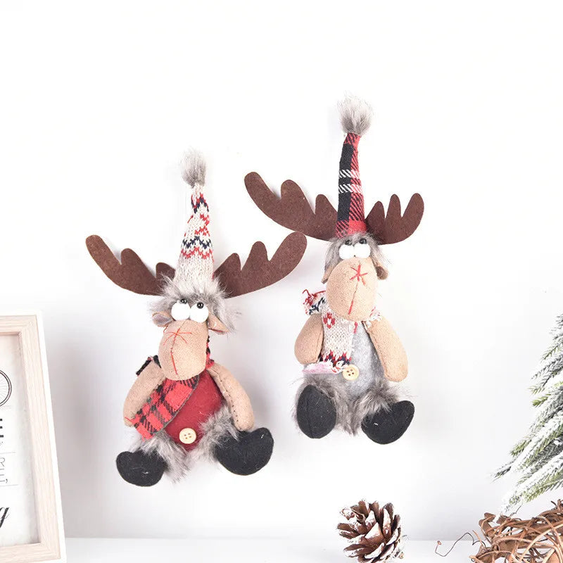 Ornements en peluche de Noël faits main