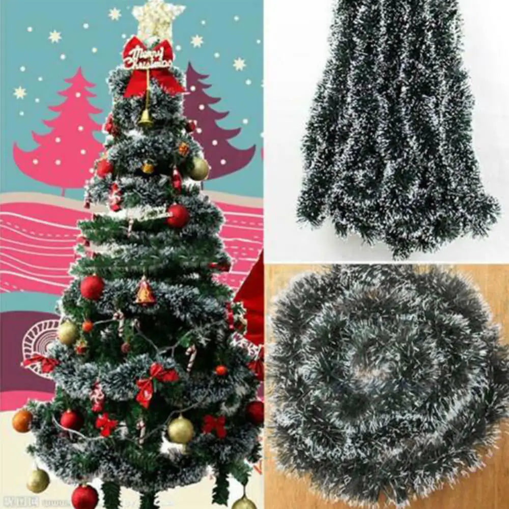 Guirlande en tinsel en chunky avec pointes de neige