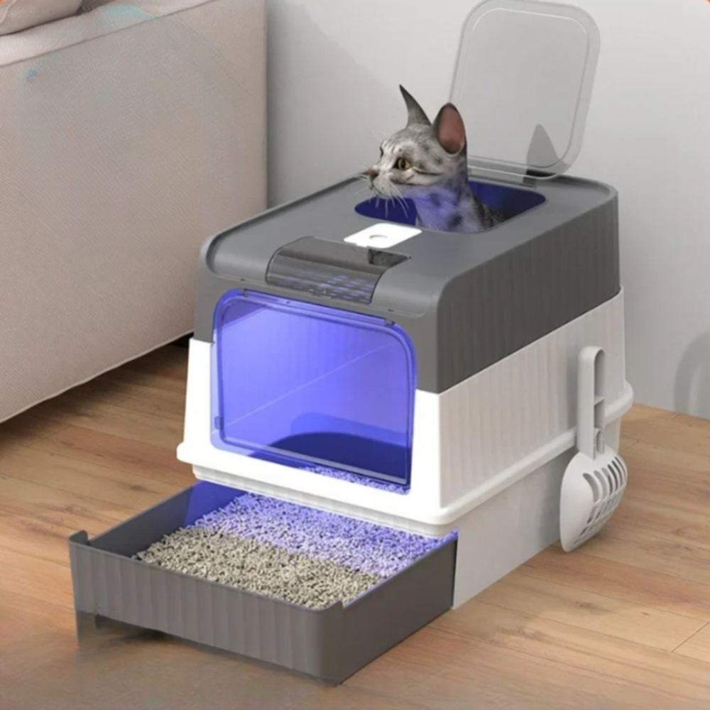 SteriPaw Haven – Litière pour chat auto-nettoyante avec stérilisation automatique pour la maison