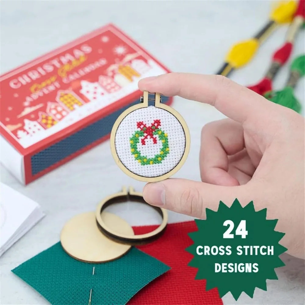 Calendrier de l'Avent brodé de Noël