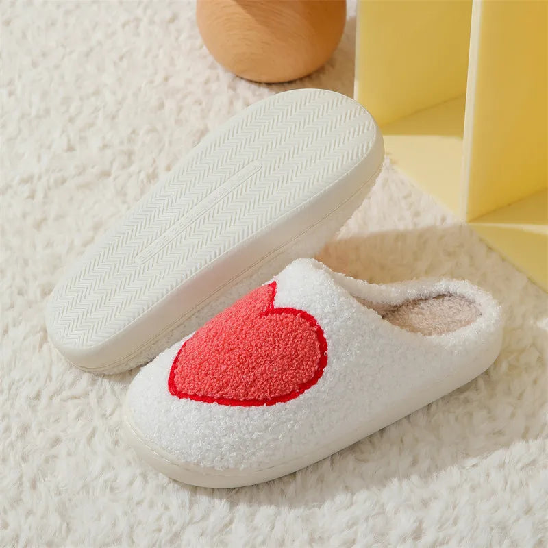 CozyWhimsy - Chaussons moelleux pour femme aux motifs brodés festifs