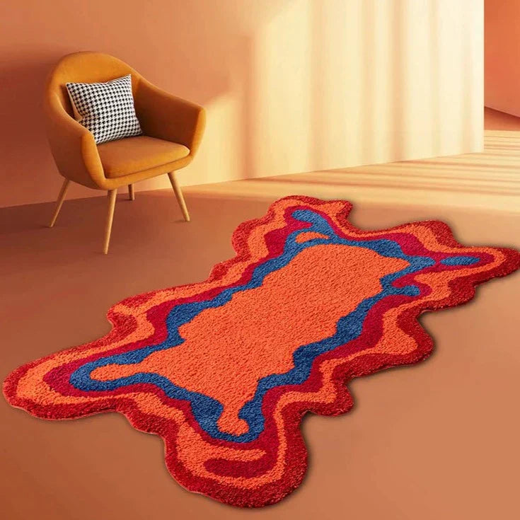 GrooveNest - Tapis Rétro Bouclé