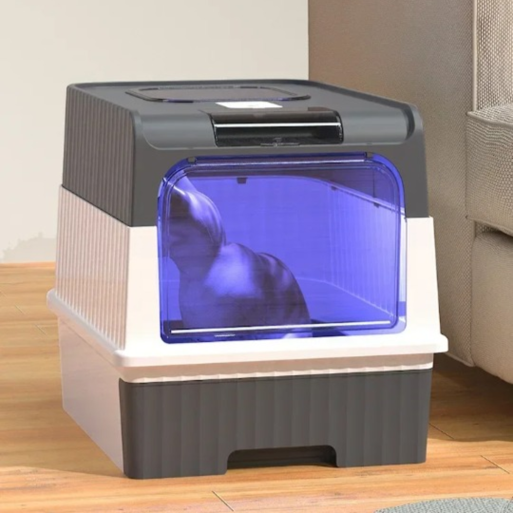 SteriPaw Haven – Litière pour chat auto-nettoyante avec stérilisation automatique pour la maison