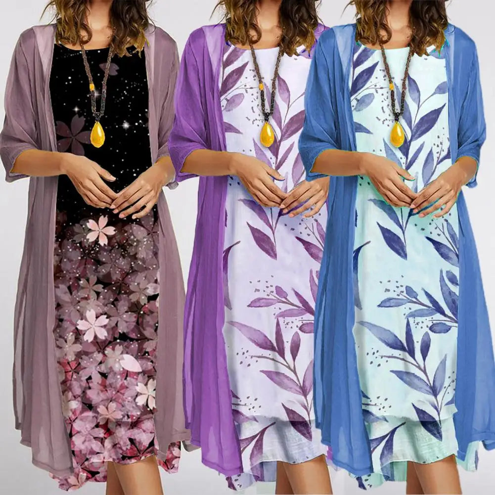 Robe à Col Ronde Liva pour Femmes au Design Léger et Élégant