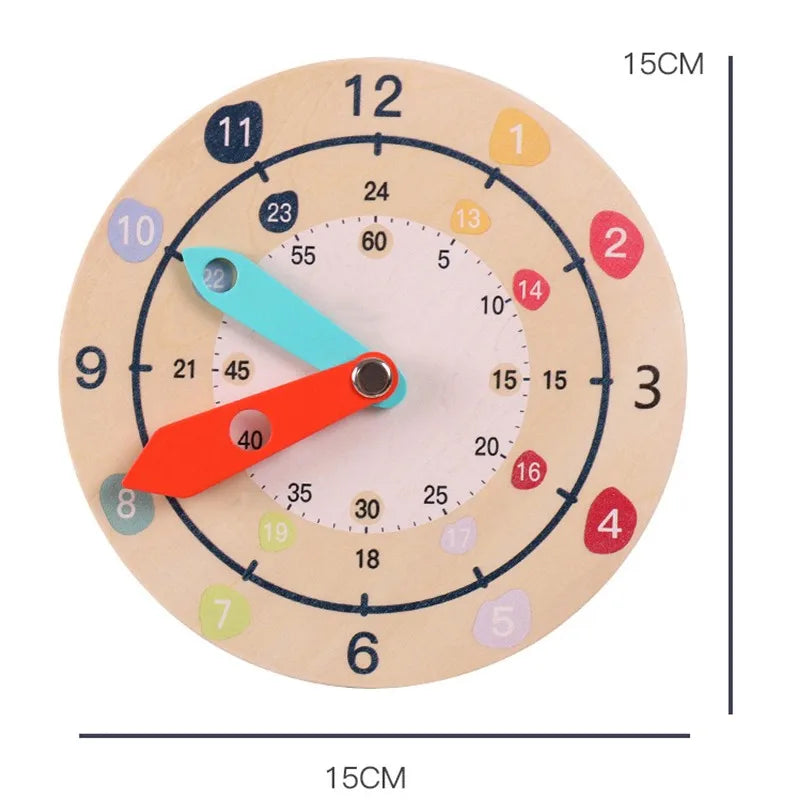 LæreTid Montre pour Enfant – Disque d'Apprentissage Interactif avec Format Horloge 12 et 24 Heures