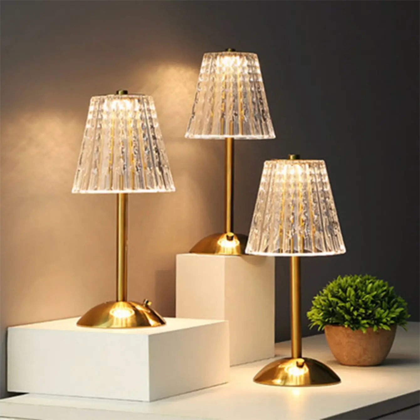 Lampe de bureau LED en cristal