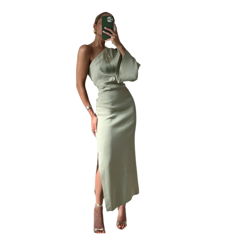 Camille - Robe midi chic à une manche