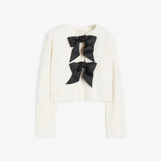 Lisbet - Veste à paillettes tendance avec nœud