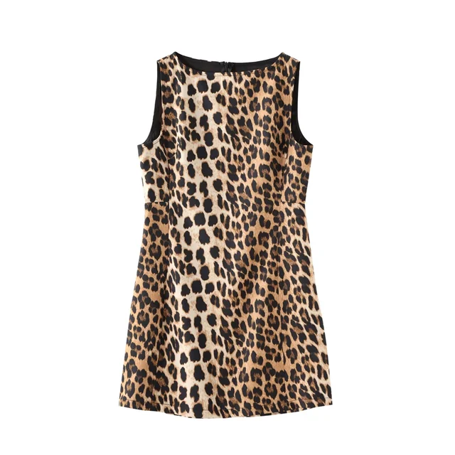 Robe à imprimé léopard d'été