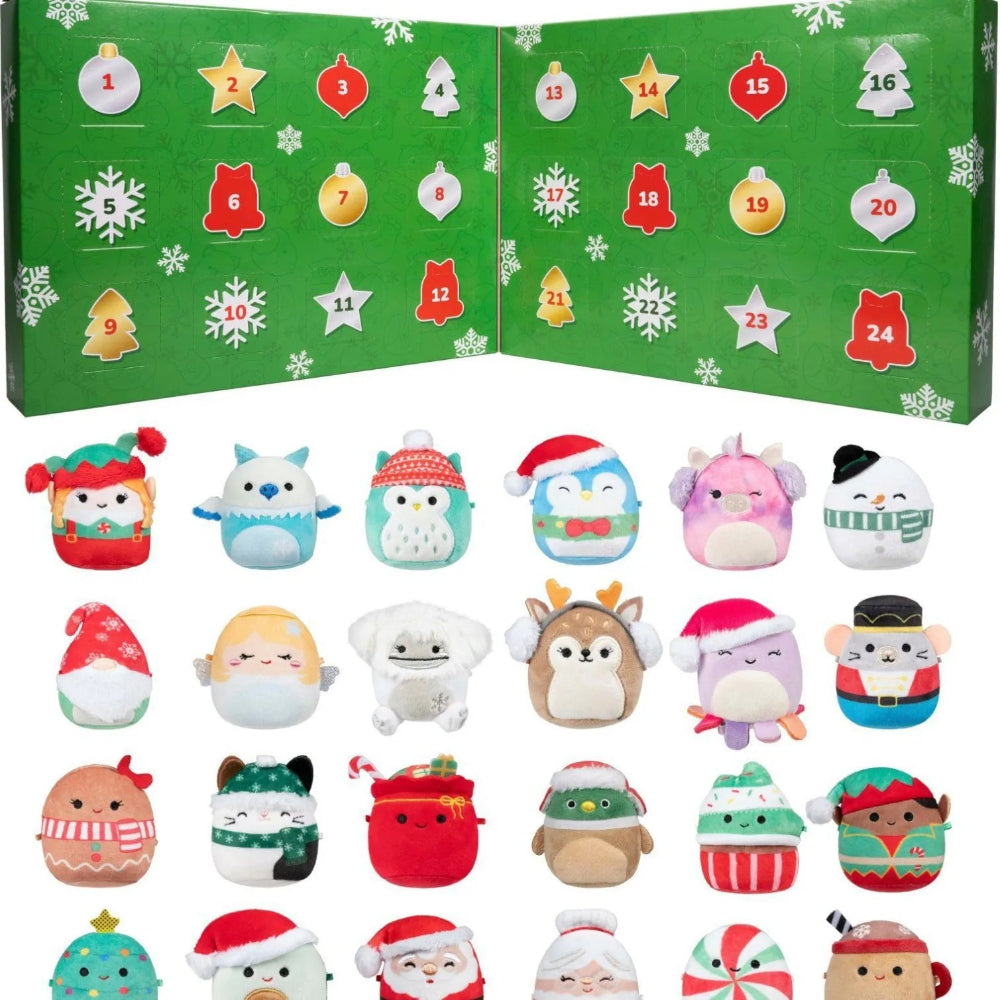 Coffret calendrier de l'Avent avec des peluches