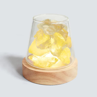 CrimsonEmber – Lampe de table en cristal éclairée