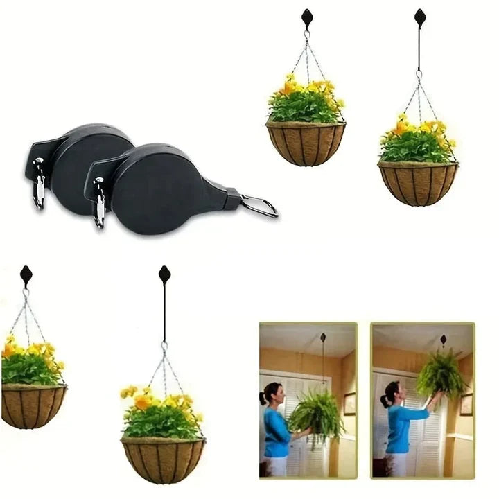PlantLift - Pot suspendu réglable avec crochets