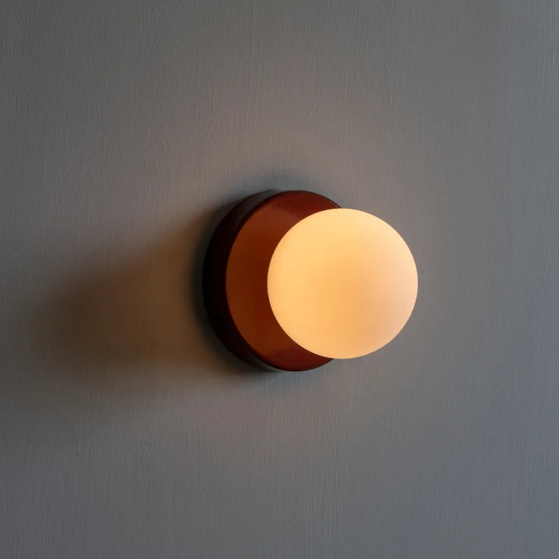 LumiGlobe - Lampe murale moderne avec bloc de verre du milieu du siècle