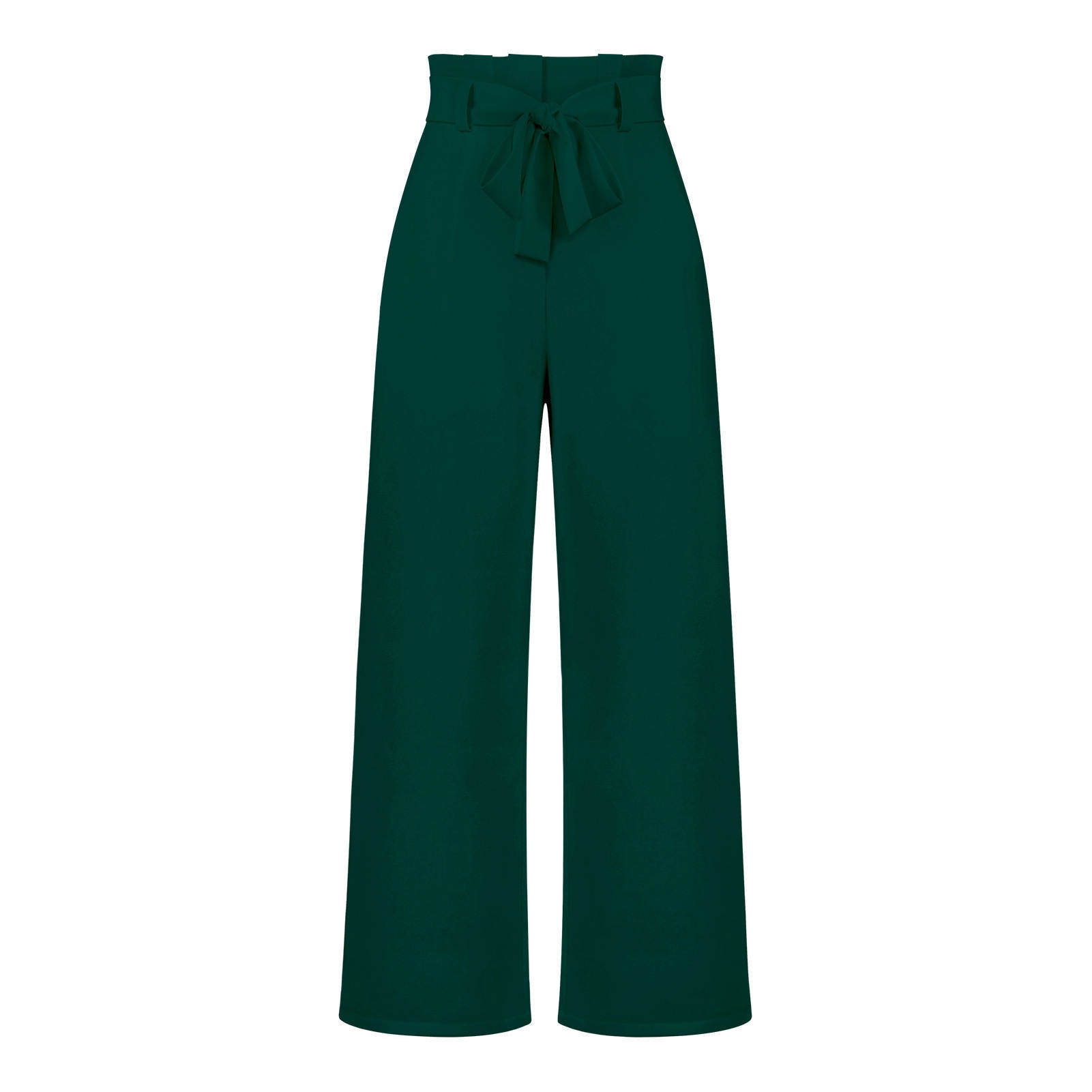 Sofie – Pantalon taille haute ajustable avec jambes larges