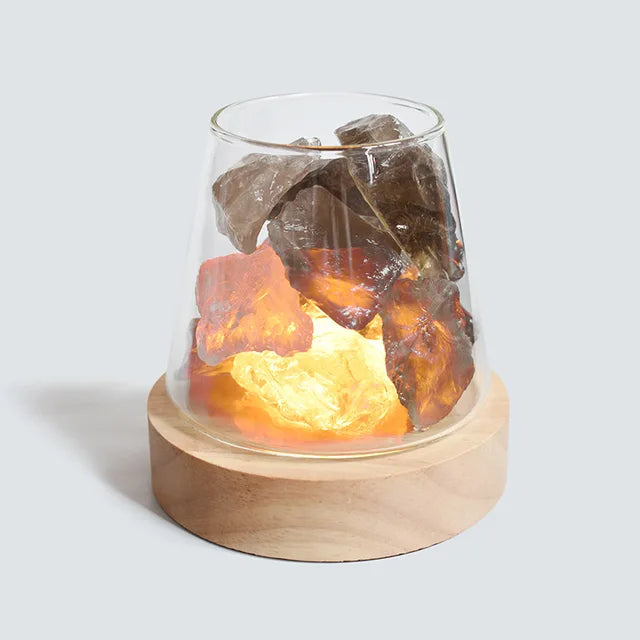 CrimsonEmber – Lampe de table en cristal éclairée