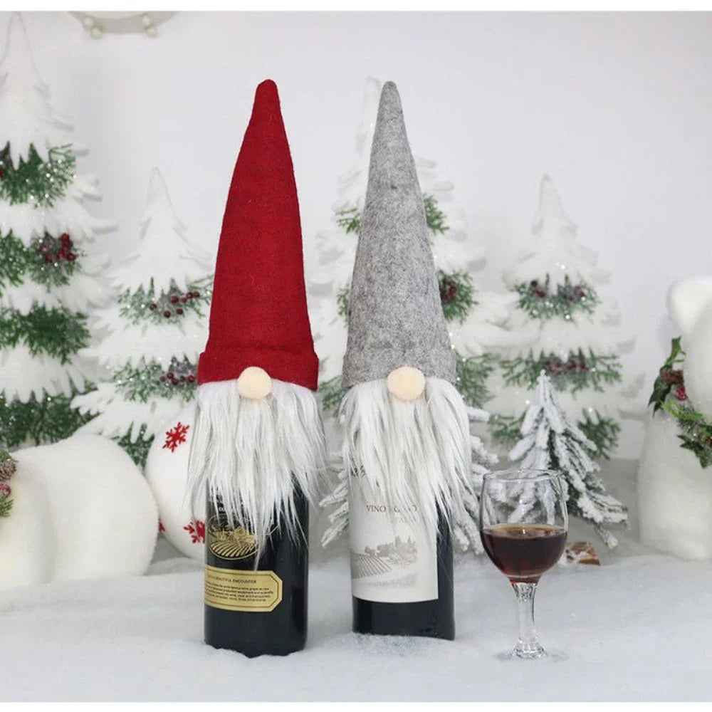 Housse de bouteille de vin de Noël charmante