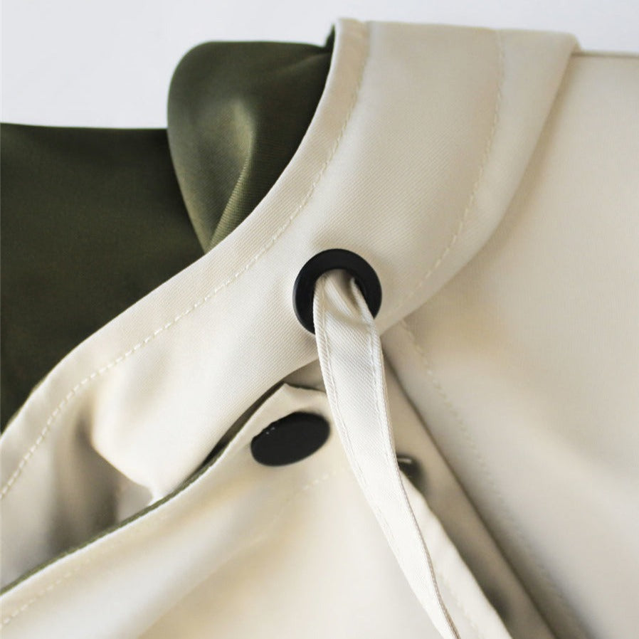 Monica - Veste à capuche asymétrique bicolore