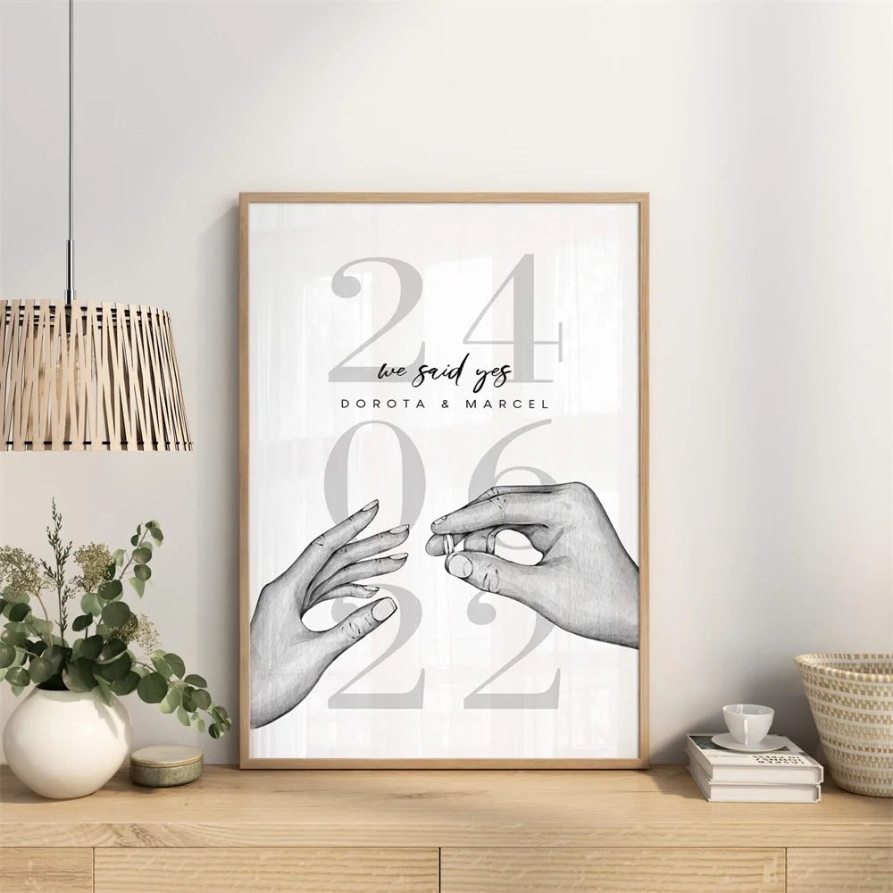 ForeverUs - Affiche d'anniversaire de mariage personnalisable