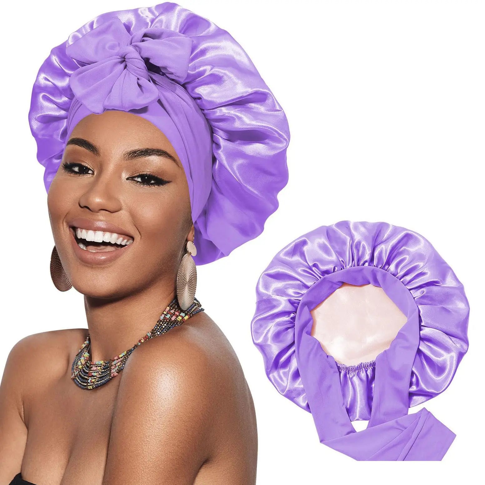 Jean - Luxueuse robe en satin pour protéger les cheveux et l'élégance