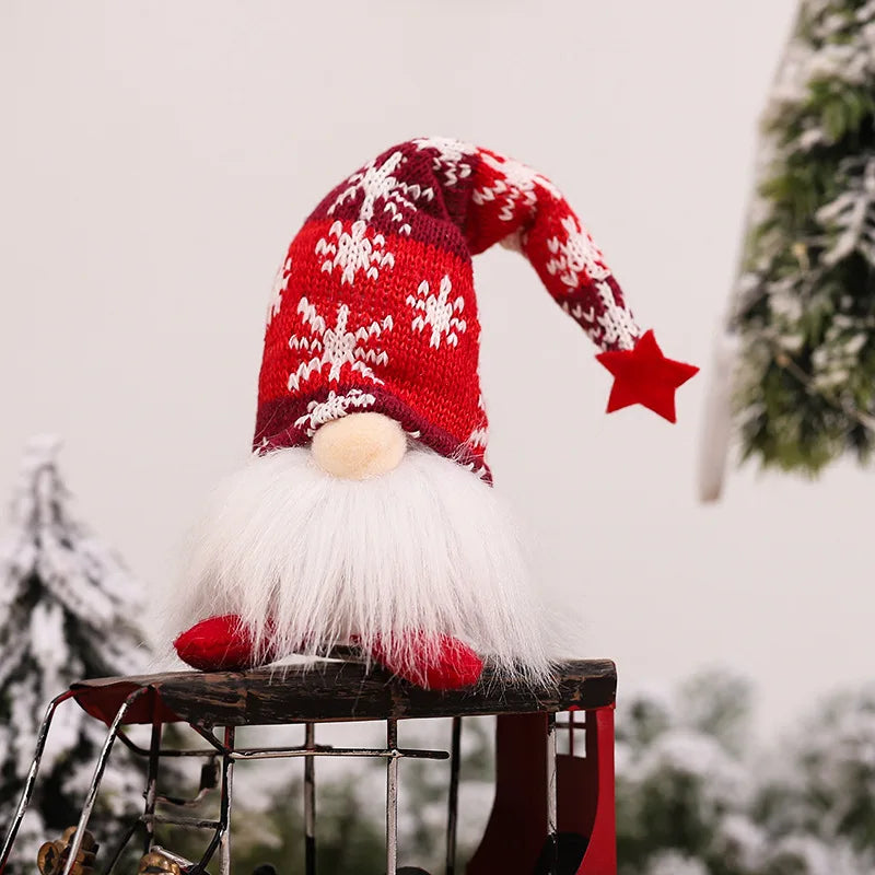 Poupée Gnome de Noël sans visage avec veilleuse