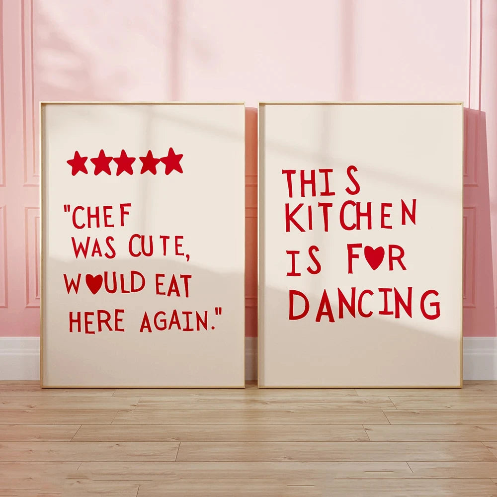 KitchenWhimsy - Décoration murale ludique avec affiches culinaires