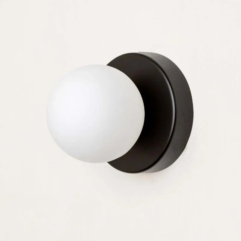 LumiGlobe - Lampe murale moderne avec bloc de verre du milieu du siècle